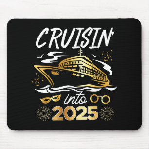 Cruising Into 2025 New Years Eve Cruise Vacation M Mouse Mat
