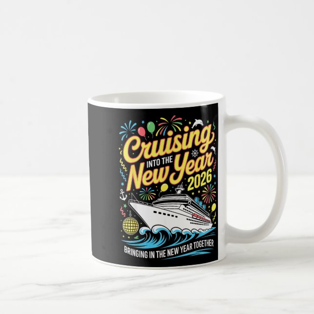 Cruising Into 2026 New Years Eve Matching Family C Coffee Mug (Right)
