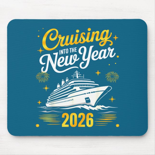 Cruising Into 2026 New Years Eve Matching Family C Mouse Mat (Front)