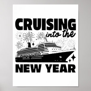Cruising Into 2026 New Years Eve Party Cruise Ship Poster