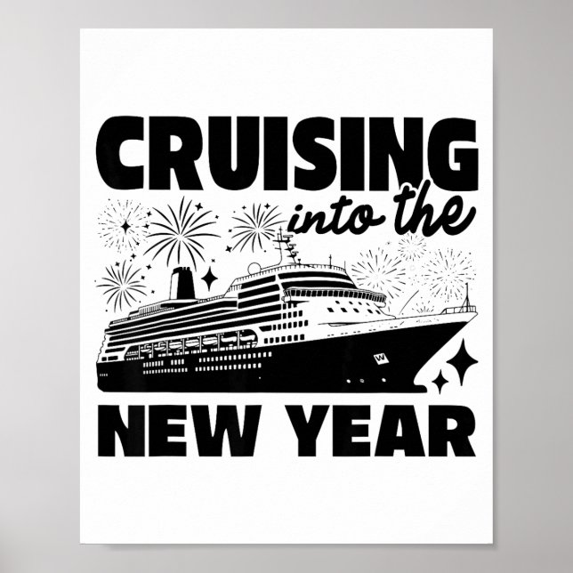 Cruising Into 2026 New Years Eve Party Cruise Ship Poster (Front)