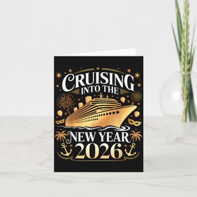 Cruising Into 2026 New Years Eve Party Favors Fami Card (Front)