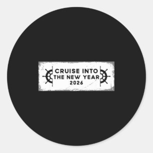 Cruising Into 2026 New Years Eve Party Favors Fami Classic Round Sticker
