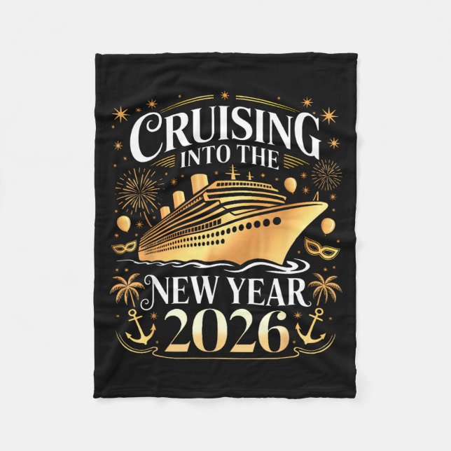 Cruising Into 2026 New Years Eve Party Favors Fami Fleece Blanket (Front)