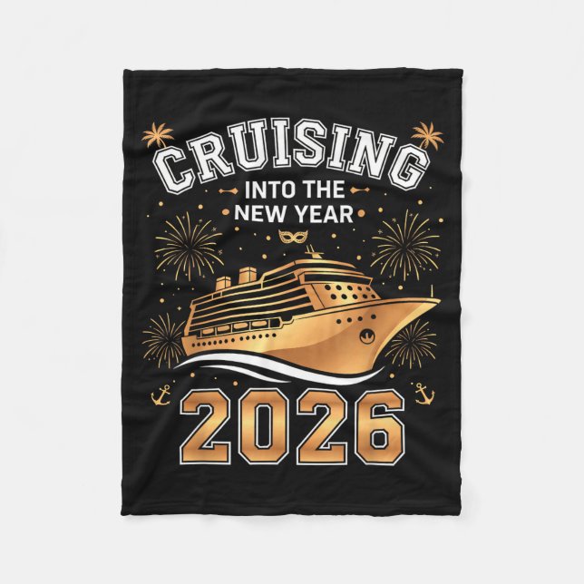 Cruising Into 2026 New Years Eve Party Favors Fami Fleece Blanket (Front)