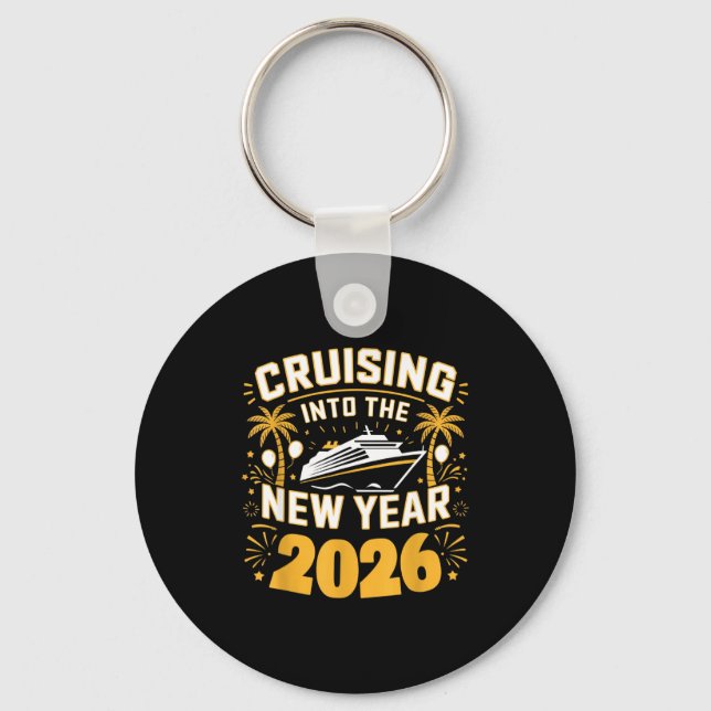 Cruising Into 2026 New Years Eve Party Favors Fami Key Ring (Front)