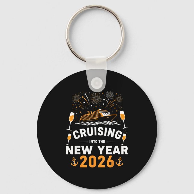 Cruising Into 2026 New Years Eve Party Favors Fami Key Ring (Front)