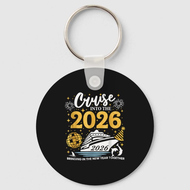 Cruising Into 2026 New Years Eve Party Favors Fami Key Ring (Front)