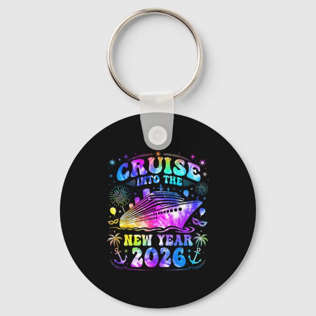 Cruising Into 2026 New Years Eve Party Favors Fami Key Ring (Front)