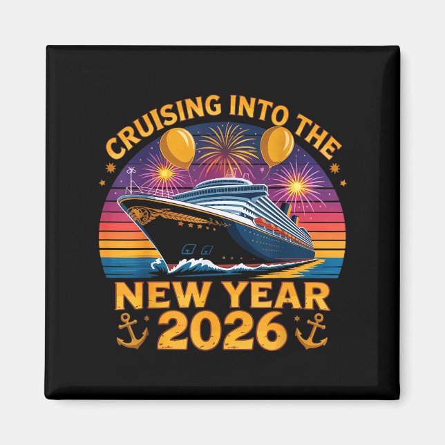 Cruising Into 2026 New Years Eve Party Favors Fami Magnet (Front)