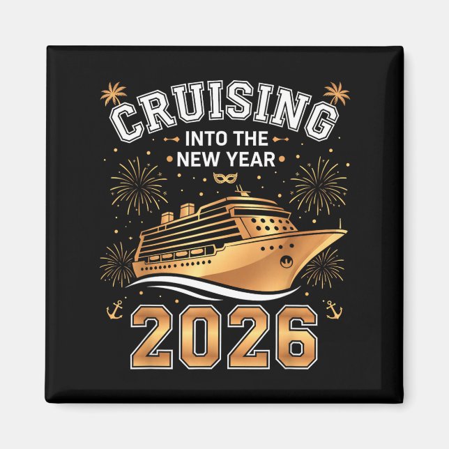 Cruising Into 2026 New Years Eve Party Favors Fami Magnet (Front)