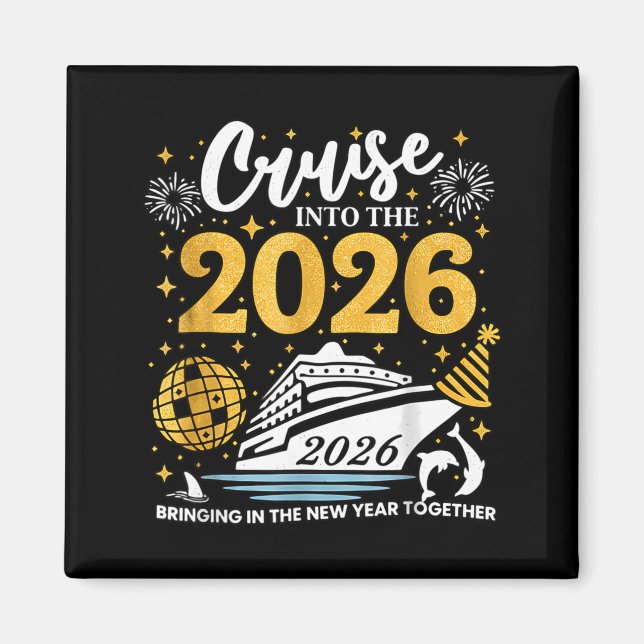Cruising Into 2026 New Years Eve Party Favors Fami Magnet (Front)
