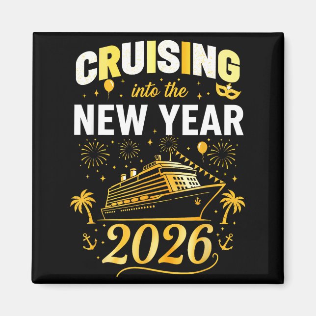 Cruising Into 2026 New Years Eve Party Favors Fami Magnet (Front)