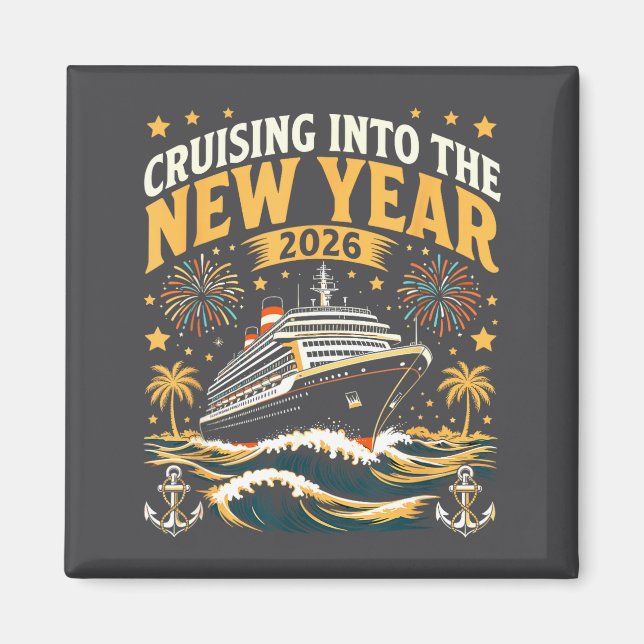 Cruising Into 2026 New Years Eve Party Favors Fami Magnet (Front)