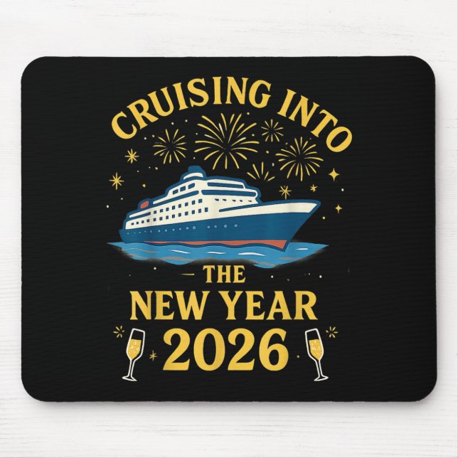 Cruising Into 2026 New Years Eve Party Favors Fami Mouse Mat (Front)