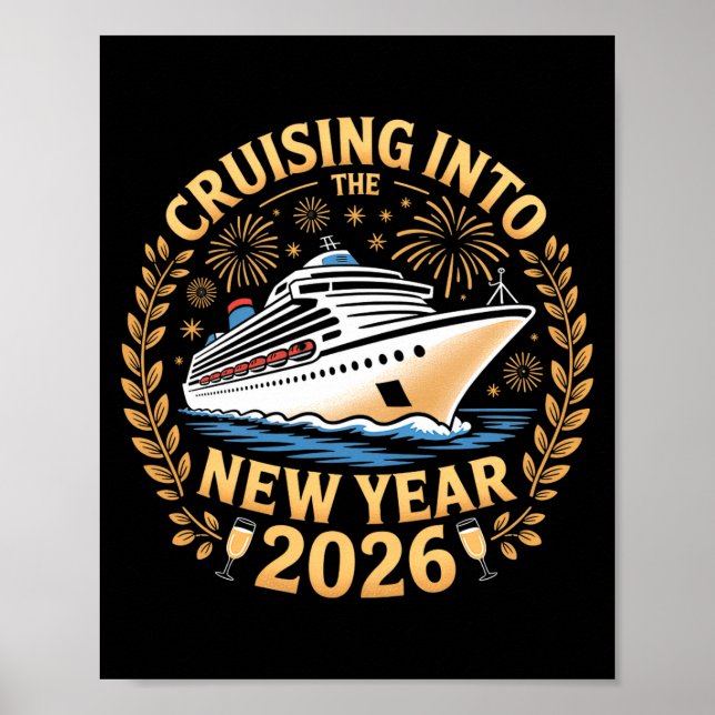 Cruising Into 2026 New Years Eve Party Favors Fami Poster (Front)
