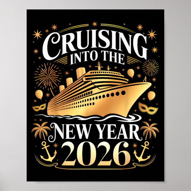 Cruising Into 2026 New Years Eve Party Favors Fami Poster (Front)