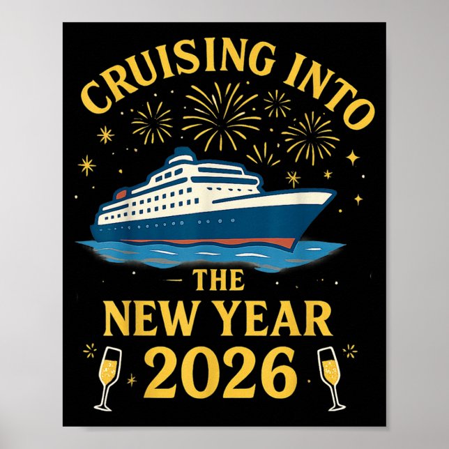 Cruising Into 2026 New Years Eve Party Favors Fami Poster (Front)