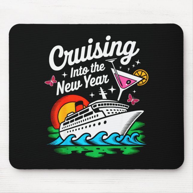 Cruising Into 2026 New Years Eve Party Matching Fa Mouse Mat (Front)