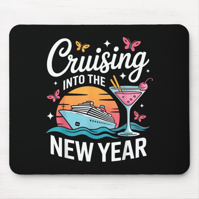 Cruising Into 2026 New Years Eve Party Matching Fa Mouse Mat (Front)