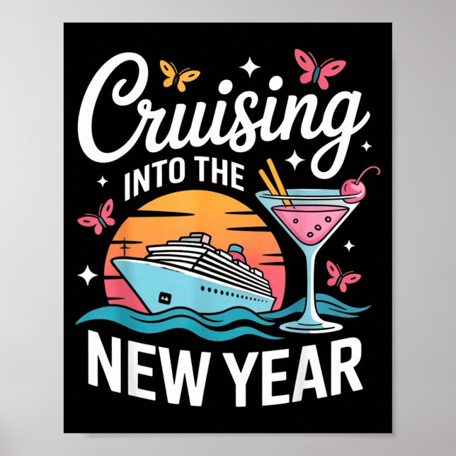 Cruising Into 2026 New Years Eve Party Matching Fa Poster (Front)