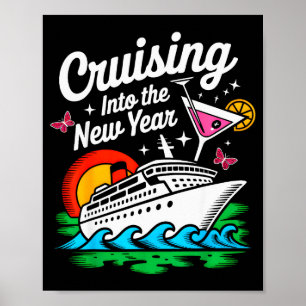 Cruising Into 2026 New Years Eve Party Matching Fa Poster