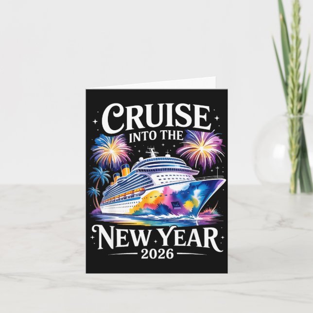 Cruising Into 2026 New Years Family Matching Men W Card (Front)