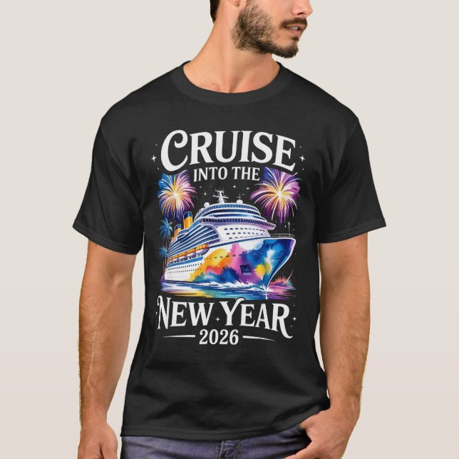 Cruising Into 2026 New Years Family Matching Men W T-Shirt (Front)