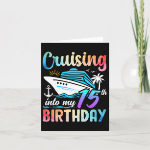 Cruising Into My 15th Birthday 15 Years Old Birthd Card