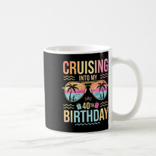Cruising Into My 40th Birthday Tropical Sunset Vac Coffee Mug