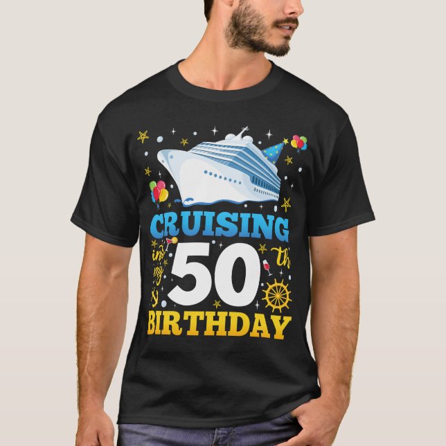 Cruising Into My 50 Birthday Party Men T-Shirt (Front)