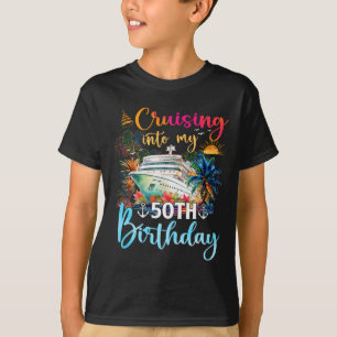 Cruising Into My 50th Birthday Family Cruise 50 Bi T-Shirt