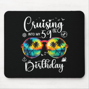 Cruising Into My 59th Birthday Trip Vacation Cruis Mouse Mat