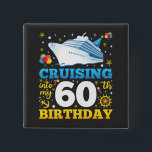 Cruising Into My 60 Birthday Party Square 15 Cm Square Badge<br><div class="desc">Cruising Into My 60 Year Old Birthday Party 60th B-Day Funny design Gift Square Magnet Classic Collection.</div>