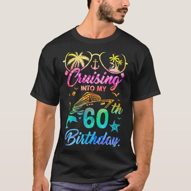 Cruising Into My 60th Birthday Party 60 Years Old  T-Shirt (Front)