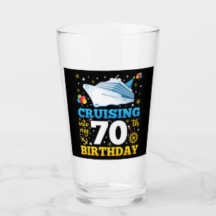 Cruising Into My 70 Birthday Party Drinking Glass
