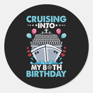 Cruising Into My 80Th 80 Cruise Classic Round Sticker