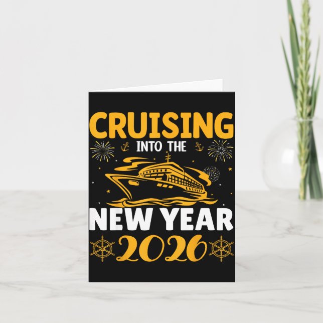 Cruising Into New Year 2026 Family Cruise Matching Card (Front)