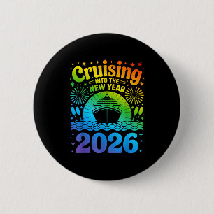 Cruising Into New Year 2026 Lgbtq Pride Cruise Cel 6 Cm Round Badge
