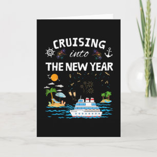 Cruising Into New Year 2026 Match Family Vacation  Card