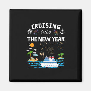 Cruising Into New Year 2026 Match Family Vacation  Magnet