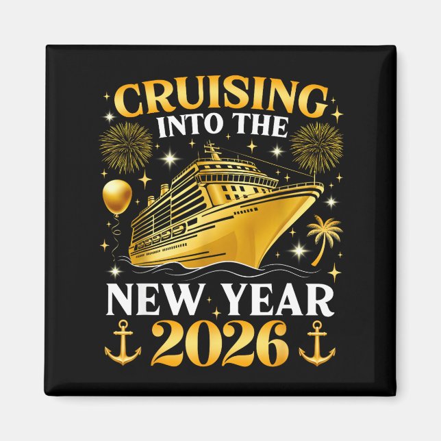 Cruising Into The 2026 New Years Eve Party Family  Magnet (Front)