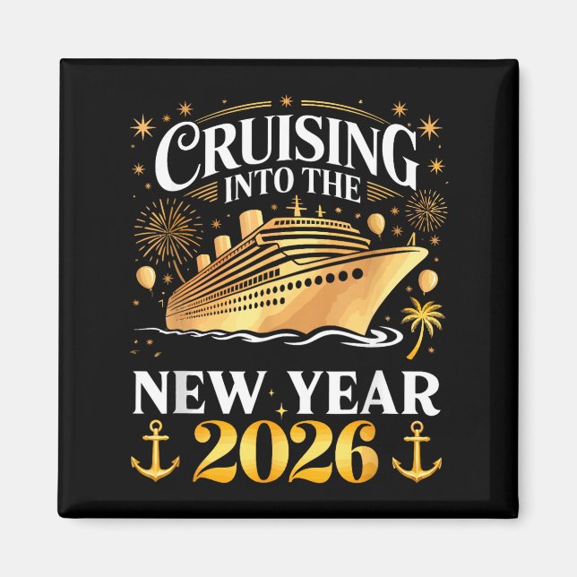 Cruising Into The 2026 New Years Eve Party Family  Magnet (Front)