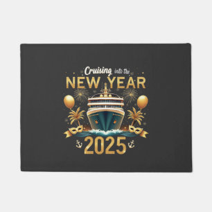 Cruising into the New Year 2025 Eve Family Crew Doormat