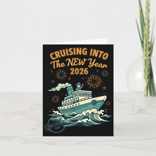 Cruising Into The New Year 2026 Adventure  Card (Front)