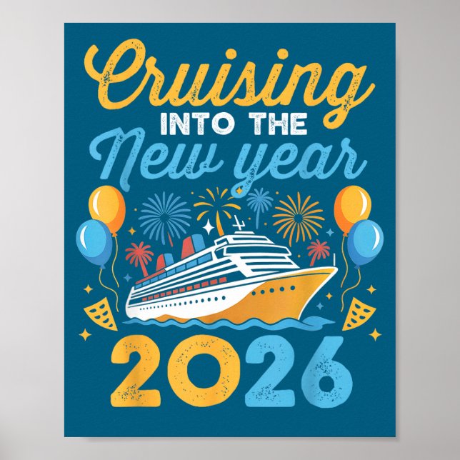 Cruising Into The New Year 2026 Family Cruise Cele Poster (Front)