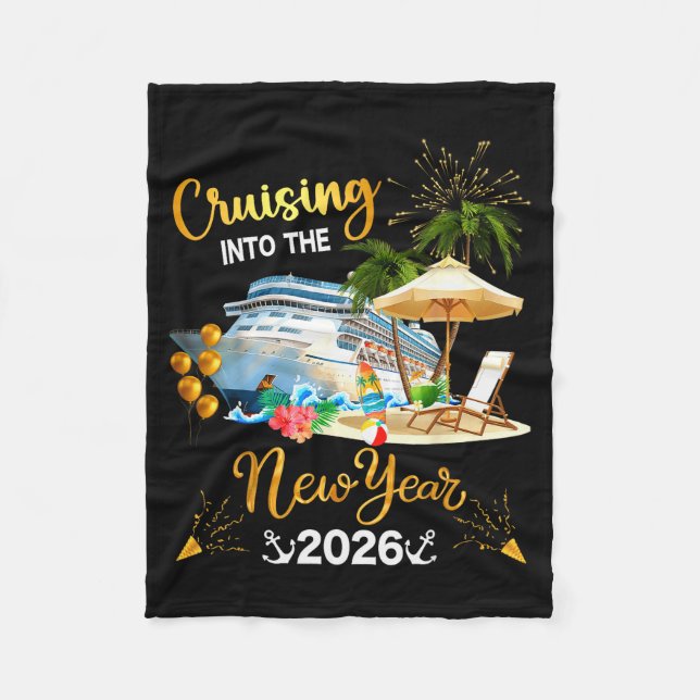 Cruising Into The New Year 2026  Fleece Blanket (Front)