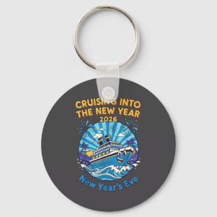 Cruising Into The New Year 2026 Fun New Year's Eve Key Ring