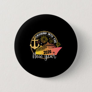 Cruising Into The New Year 2026 Happy Family Trips 6 Cm Round Badge