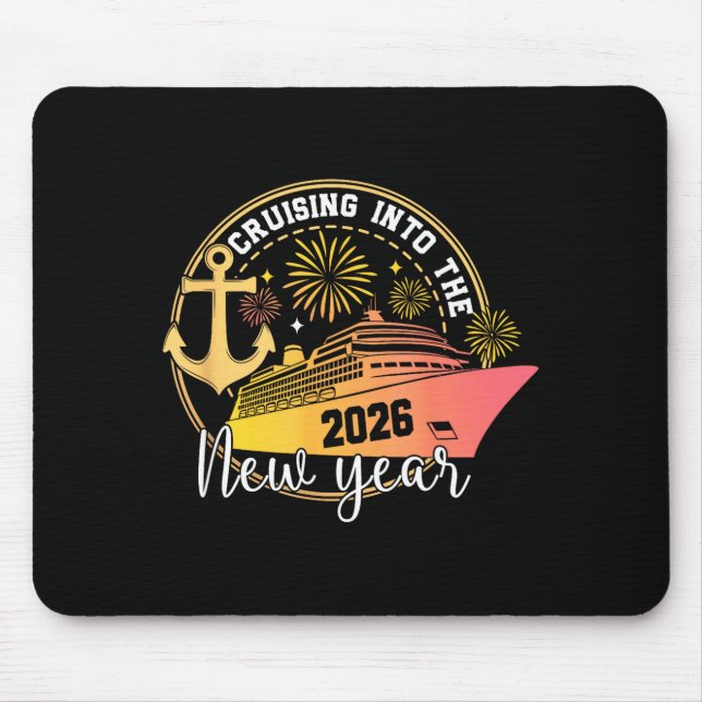 Cruising Into The New Year 2026 Happy Family Trips Mouse Mat (Front)